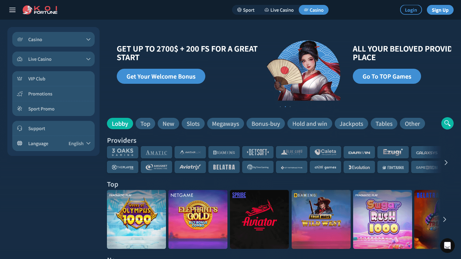 KoiFortune Casino - Eksploruj Świat Gier Azjatyckich