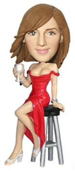 Статуэтка подарок любимой по фото | «Клубная леди у барной стойки» - фото 1