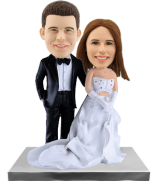 Статуэтка оригинальный подарок на свадьбу по фото «Теперь вместе» - фото 1