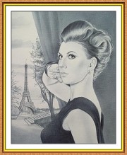 Портрет по фото на заказ A4 сюжетный черно-белый - фото 1