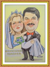 Шарж на 2 человека цветной по фото - фото 1