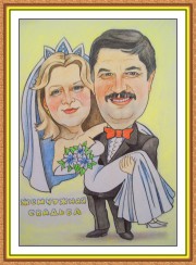 Шарж на 2 человека цветной по фото - фото 1