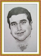 Шарж по фото черно-белый A1 только лицо - фото 1