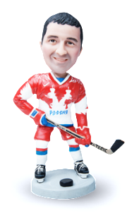 Статуэтка хоккеиста по фото | Портретный подарок хоккеисту на новый год 2015 - фото 1